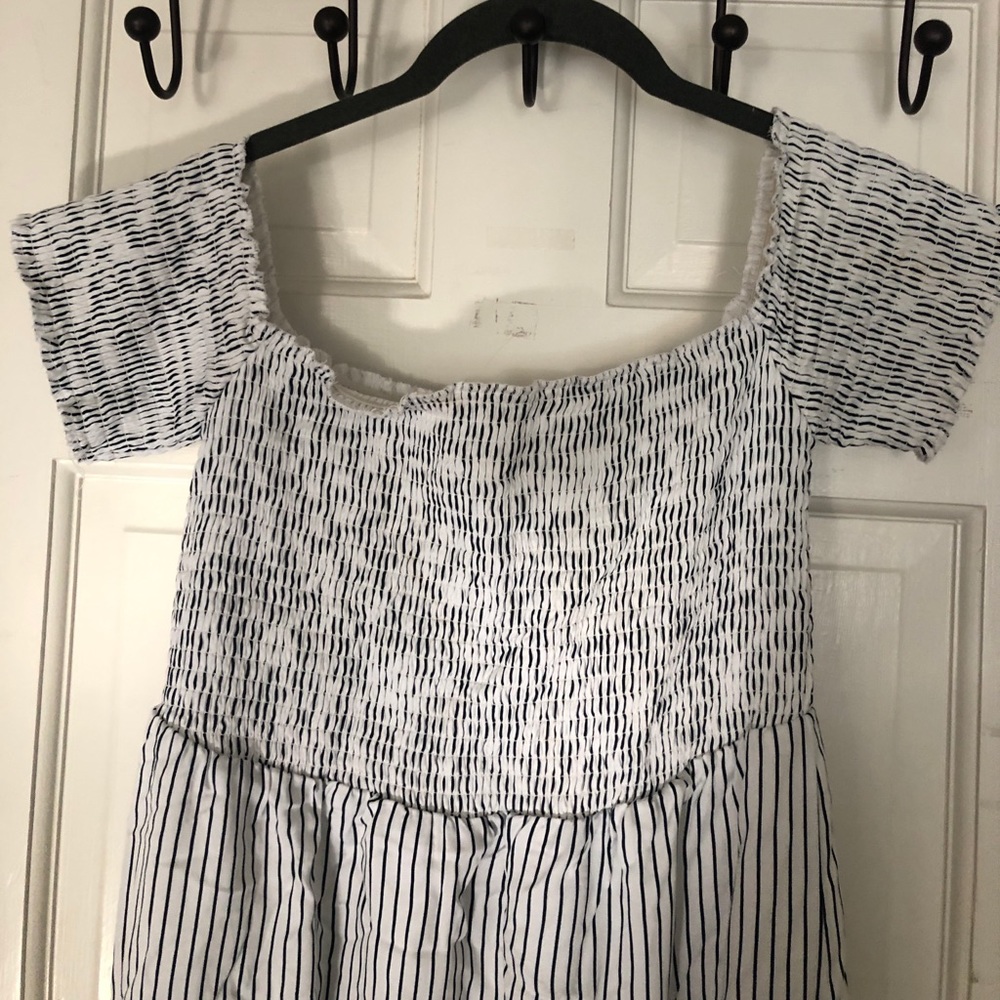 Black and white maxi dress